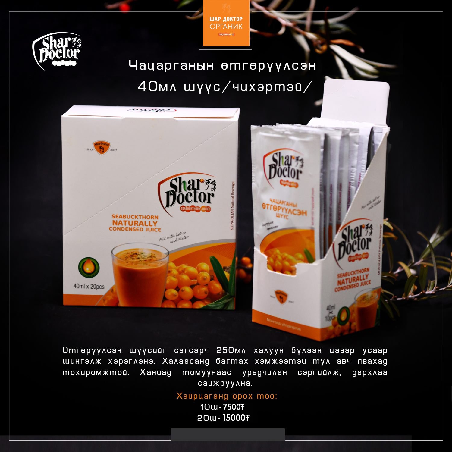 Condensed Sea Buckthorn 40ml 10pc & 20pc